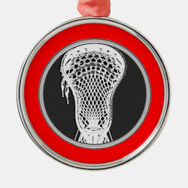 Lacrosseutmärkelse Julgransprydnad Metall (Framsidan)