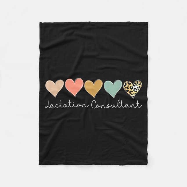 Lactation Consultant Leopard Heart, Valentine's Da Fleecefilt (Framsidan)