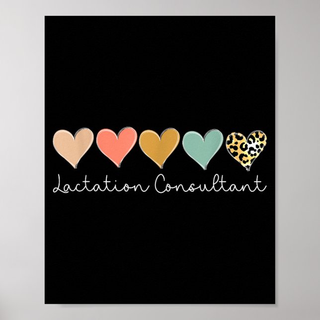 Lactation Consultant Leopard Heart, Valentines Day Poster (Framsidan)