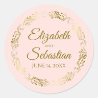 Lacy Guld Filigree Elegant  Rosa Bröllop