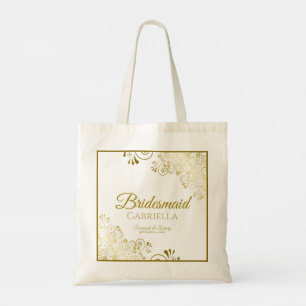 Lacy Guld Frills Elegant Bridesmaid Bröllop Tygkasse