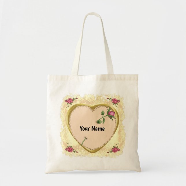Lacy Heart Ro tote bags Tygkasse (Framsidan)