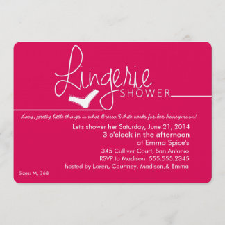 Lacy, Little Lingerie Shower-inbjudan Inbjudningar