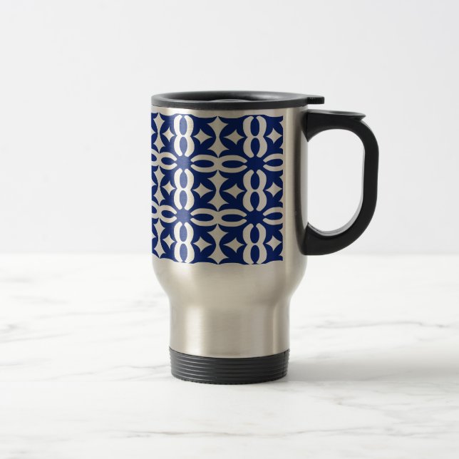 Lacy marinblått Victoriantryck Resemugg (Höger)