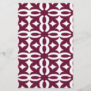 Lacy Maroon Victorian Print