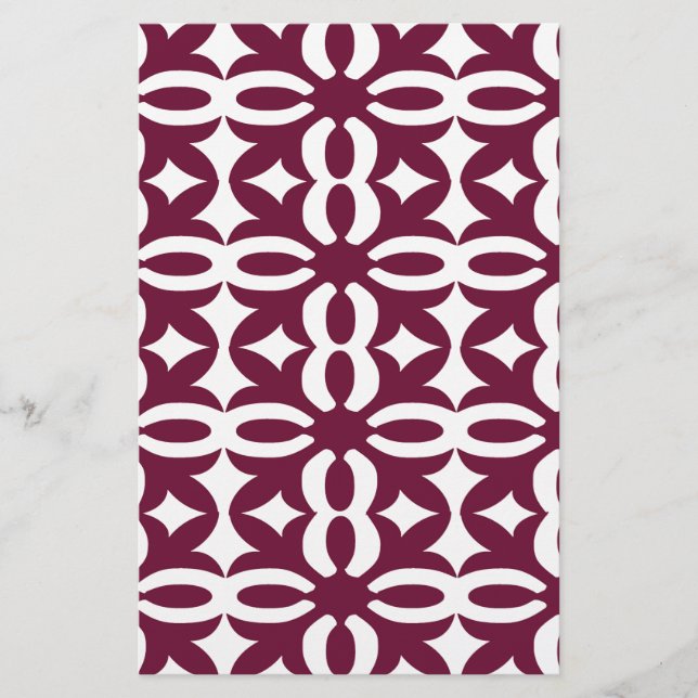 Lacy Maroon Victorian Print (Framsida)