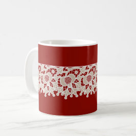 Lacy Red Coffee Mugg