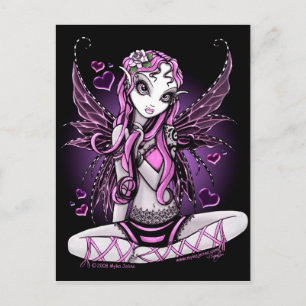 Lacy Rosa Fairy Valentine Day Postcard Helg Vykort