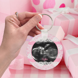 Lacy Rosa Ultrasound Nyckelring