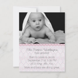 Lacy See Flicka Birth Notice Meddelande