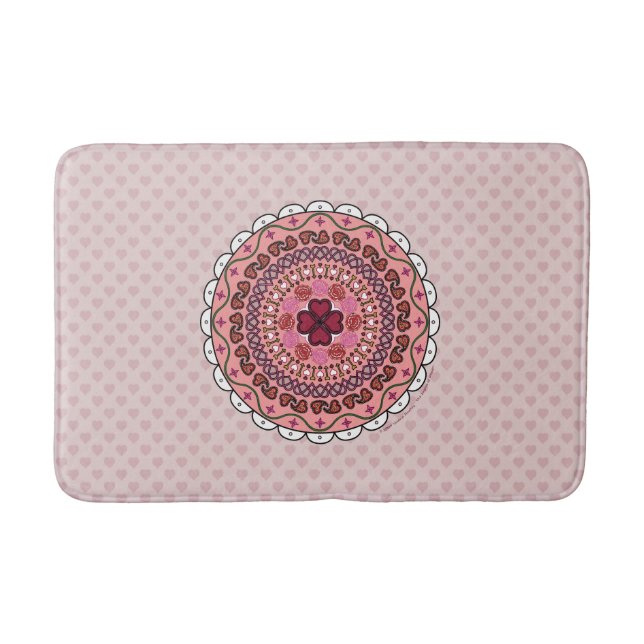 Lacy Valentines dag Bath Mat Badrumsmatta (Framsidan)