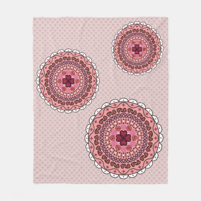 Lacy Valentines dag Fleece Blanket (Framsidan)