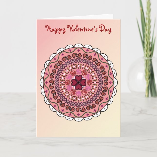 Lacy Valentines Dag-kort Helgkort (Framsida)