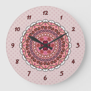 Lacy Valentines Day Clock Stor Klocka
