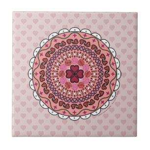 Lacy Valentines Day Tile Kakelplatta