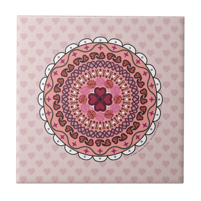 Lacy Valentines Day Tile Kakelplatta (Framsidan)