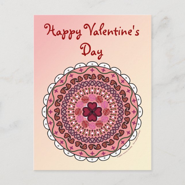 Lacy Valentines vykort på dagen (Framsida)