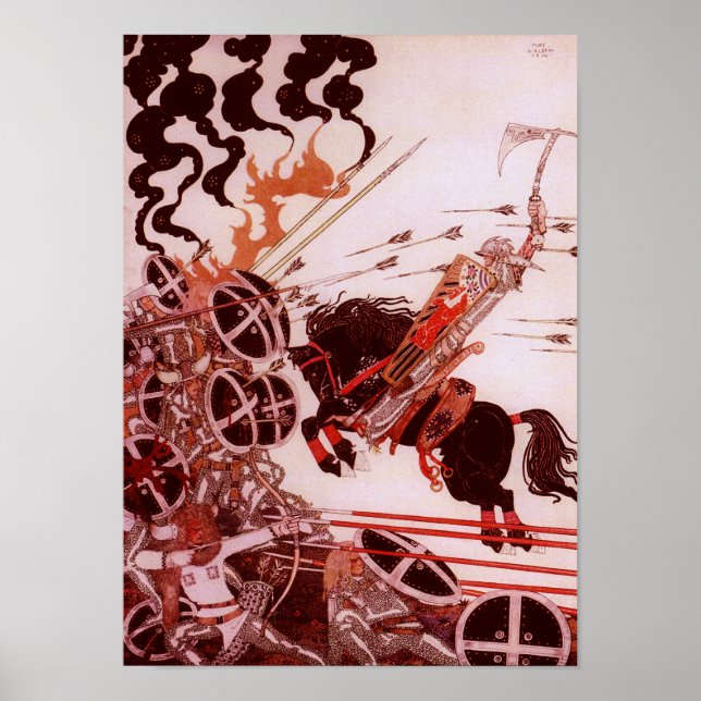 Lad i slaget vid Kay Nielsen Print Poster (Framsidan)