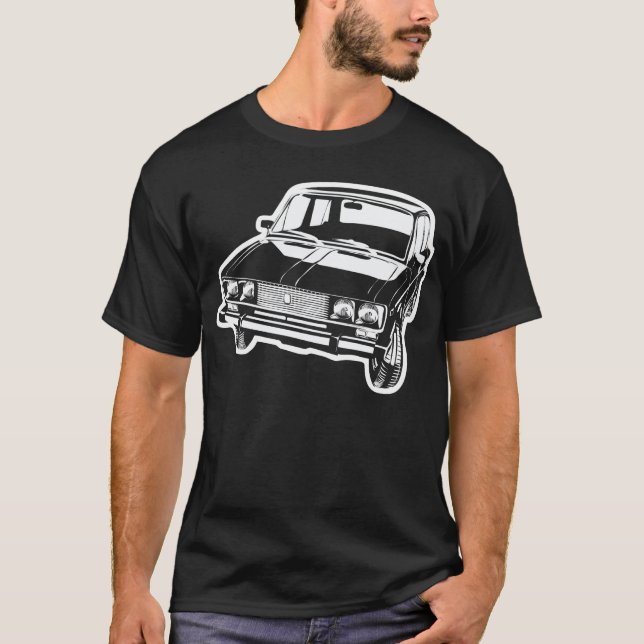 Lada 2106 illustration t-shirt (Framsida)