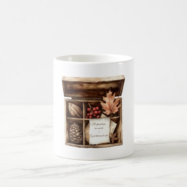 Låda Bär Löv Kottar Skatter Kaffemugg (Center)