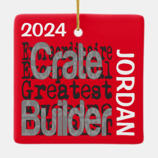 Låda Builder Extraordinaire ANPASSNINGSBAR Julgransprydnad Keramik