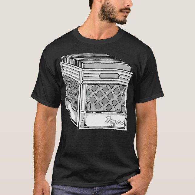 Låda Digger Dj Classic Collector Vinyl Gift T Shirt (Framsida)