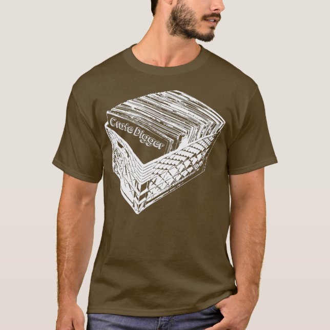 Låda Diggers TShirt Record Collector DJ Tee (Framsida)