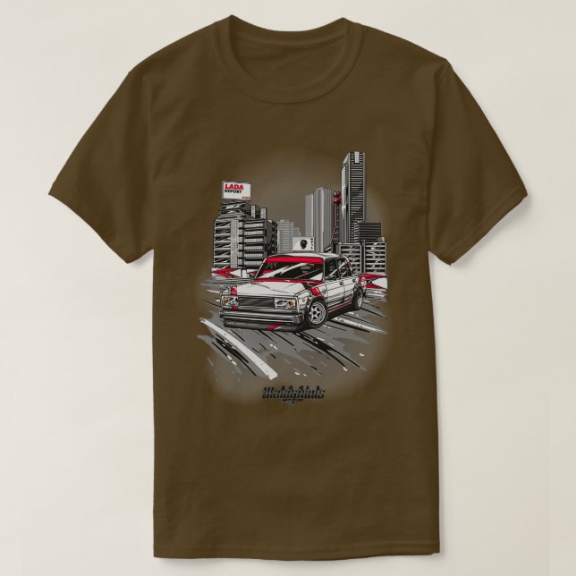 Lada Export 2105 red T Shirt (Design framsida)