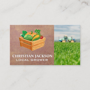 Låda Farmer på Traactor Visitkort
