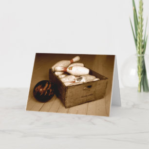 Låda i Old Bowling Stift Kort