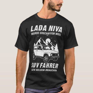 Lada Niva 4x4 Ryssland Offroad Fordon T Shirt