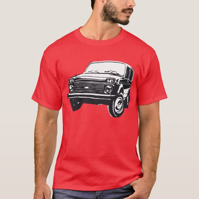 Lada Niva illustration T Shirt (Framsida)