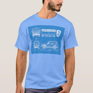 Lada Niva Specifications Blueprint T Shirt
