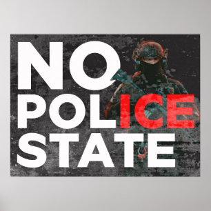 LADD NER Inget Polisstopp Anti-ICE-protestaffisch Poster