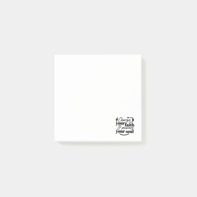 Ladda din tro – kristet inspirerande citat  post-it block (Framsida)