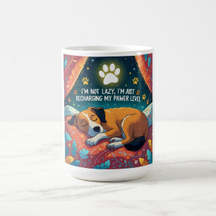 Ladda Min Energinirolig Hund Kaffe Mugg Present