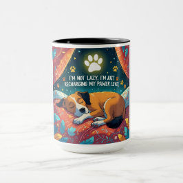 Ladda Min Energinirolig Hund Kaffe Mugg Present