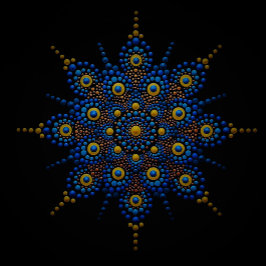 Ladda ned punkt din egen Blommigt Mandala Poster