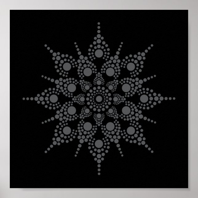 Ladda ner Dot Your Own Floral Mandala Affisch (Framsidan)
