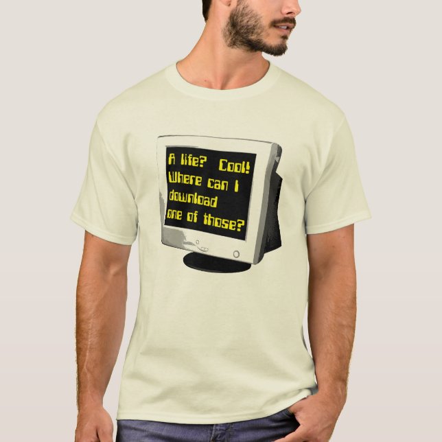Ladda ner ett roligt T-shirt-datorhumor T-shirt (Framsida)