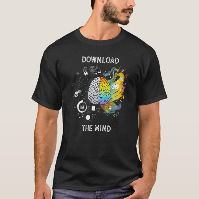 Ladda ner hjärnans funktionella färg t shirt (Framsida)