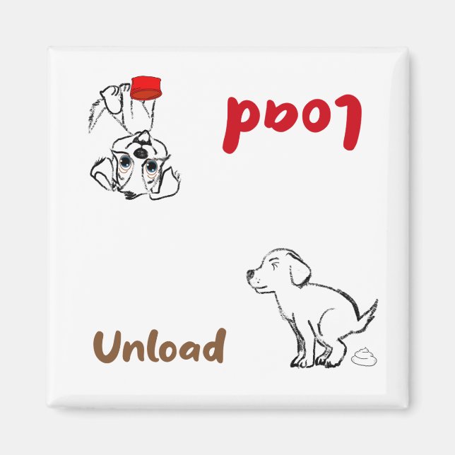 Ladda och lossa diskmaskin magnet (Framsidan)