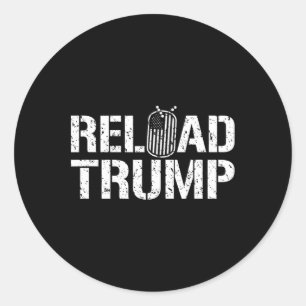 Ladda om Trump Veteran för Trump Runt Klistermärke