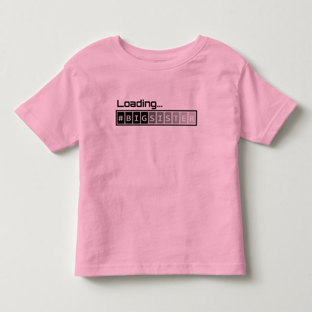 Ladda storasystern - rosa t-shirt (Framsida)
