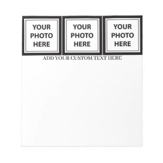 Ladda upp 3 foton och lägg till text - Anpassa Bil Anteckningsblock