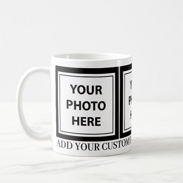 Ladda upp 3 foton och lägg till text - Anpassa Bil Kaffemugg (Vänster)