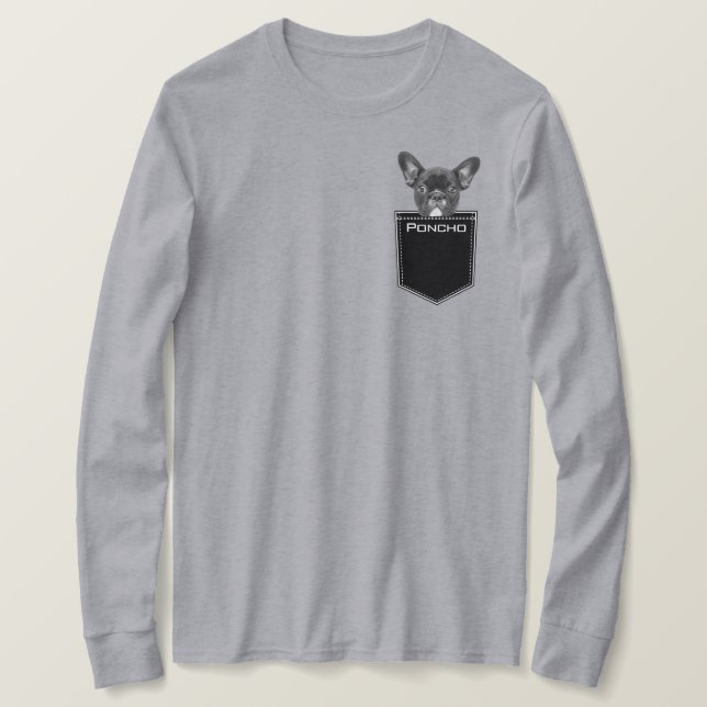 Ladda upp anpassad Cute Pet Photo Ansikte och Namn T Shirt (Design framsida)