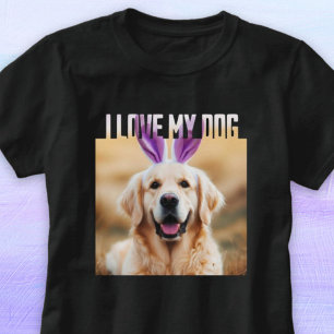 Ladda upp Anpassningsbar Pet Photo I Kärlek My Hun T Shirt