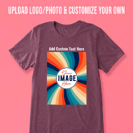 Ladda upp Anpassningsbarna Logotyp Fotobildtext T Shirt