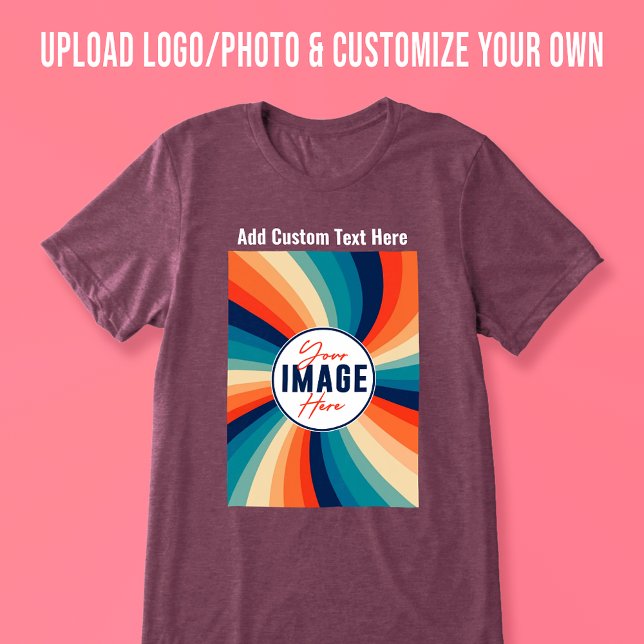 Ladda upp Anpassningsbarna Logotyp Fotobildtext T Shirt (Upload_Add_Your_Own_Logo_Photo_Image_Picture_Text_Here_Custom_Tee_TShirt Design_Create_Your_Own_Tee_)